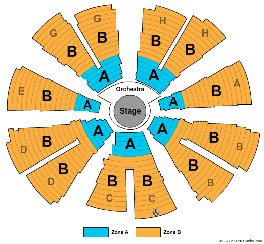 Cape Cod Melody Tent Center Stage Zone Seating Chart